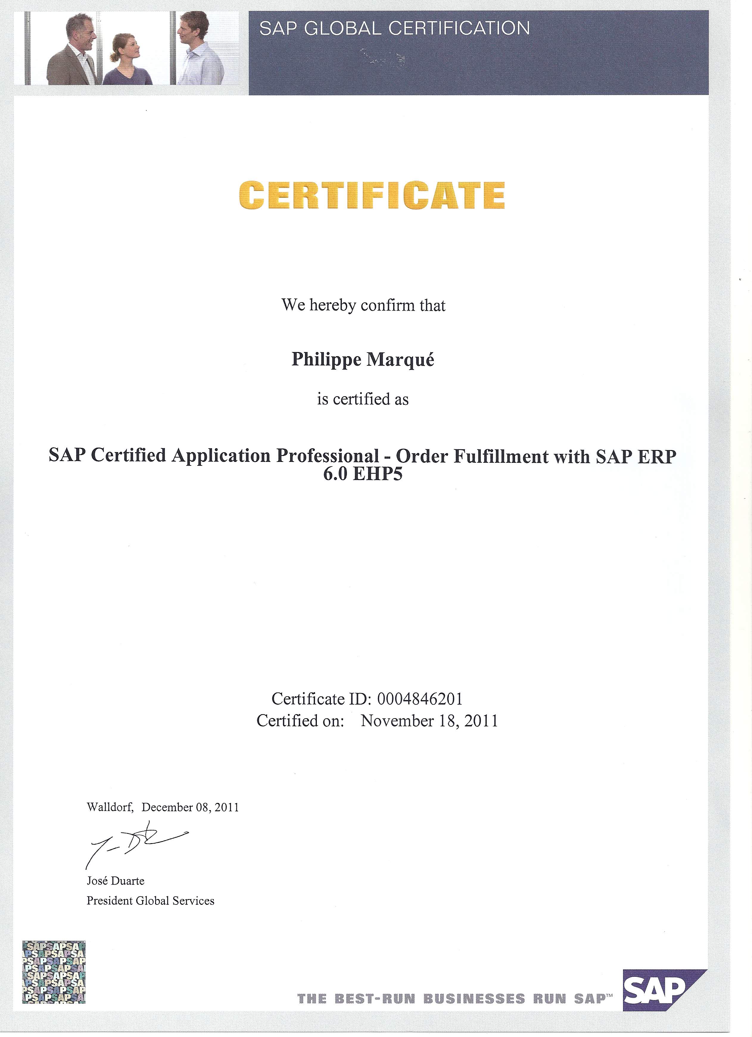 SAP WM, EWM, HUM Consultant Certified SAP Professionnel WM/LE, MM and